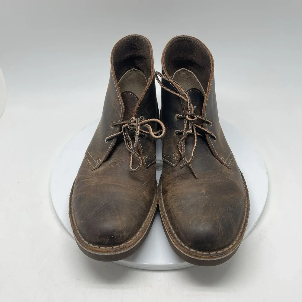 Clarks Bushacre Boots Mens 8.5 M Brown Casual‎ Chukka Preppy Ankle Shoes 15522